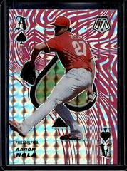Aaron Nola [Pink Fluorescent] Baseball Cards 2021 Panini Mosaic Aces Prices