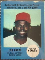 Lou Brock [Game Rules Back] Baseball Cards 1968 Atlantic Oil Play Ball Game Perforated Prices