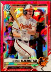 Heston Kjerstad [Red] Baseball Cards 2021 Bowman Chrome Sapphire Prospects Prices