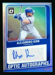 Alejandro Kirk [Holo] Baseball Cards 2021 Panini Donruss Optic Autographs Prices