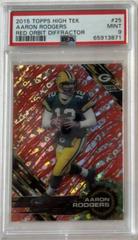 Aaron Rodgers [Grass Confetti Diffractor] #25 Football Cards 2015 Topps High Tek Prices