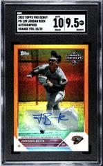 Jordan Beck [Autograph Orange] #PD-109 Baseball Cards 2023 Topps Pro Debut Prices