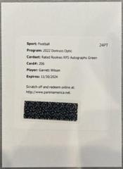Garrett Wilson [Autograph Green] #206 Football Cards 2022 Panini Donruss Optic Prices