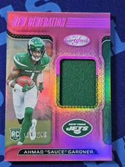 Ahmad 'Sauce' Gardner [Pink] #NGJ-AG Football Cards 2022 Panini Certified New Generation Jerseys Mirror Prices