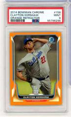 Clayton Kershaw [Orange Refractor] #158 Baseball Cards 2014 Bowman Chrome Prices