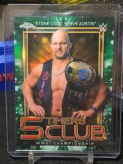 Stone Cold' Steve Austin [Green Refractor] Wrestling Cards 2021 Topps Chrome WWE 5 Timers Club Prices