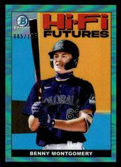 Benny Montgomery [Aqua Refractor] #HIFI-2 Baseball Cards 2022 Bowman Hi Fi Futures Prices