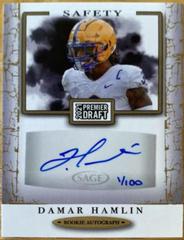 Damar Hamlin [Gold] #A153 Football Cards 2021 Sage Premier Draft Autographs Prices