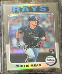 Curtis Mead [Silver Refractor] #176 Baseball Cards 2024 Topps Heritage Chrome Prices