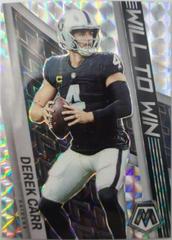 Derek Carr [Mosaic] #WW-7 Football Cards 2022 Panini Mosaic Will to Win Prices