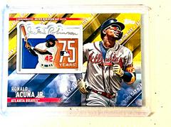 Ronald Acuna Jr. [Gold] #SEP-RAJ Baseball Cards 2022 Topps Update Special Event Patch Relics Prices