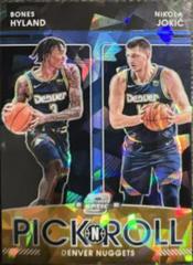 Bones Hyland, Nikola Jokic [Blue Ice] #9 Basketball Cards 2021 Panini Contenders Optic Pick n Roll Prices