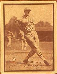 Bill Terry [Hand Cut] Baseball Cards 1931 W517 Prices