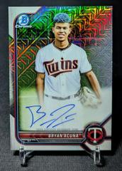 Bryan Acuna [Orange Refractor] #BMA-BA Baseball Cards 2022 Bowman Chrome Mega Box Mojo Autographs Prices