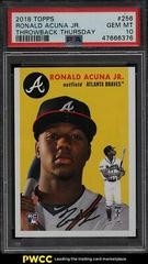Ronald Acuna Jr. #256 Baseball Cards 2018 Topps Throwback Thursday Prices