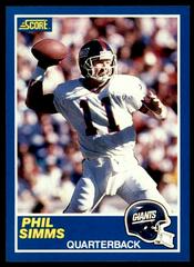 Phil Simms Football Cards 1989 Panini Score Prices