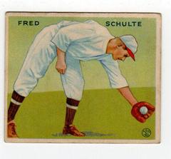 Fred Schulte #112 Baseball Cards 1933 Goudey Prices