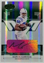 Marvin Harrison [Mirror Emerald Autograph] Football Cards 2007 Leaf Certified Materials Prices