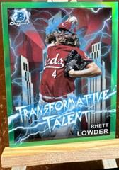 Rhett Lowder [Green] Baseball Cards 2023 Bowman Draft Transformative Talent Prices