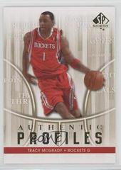 Tracy McGrady Basketball Cards 2008 SP Authentic Authentic Profiles Prices