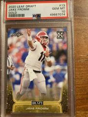 Jake Fromm [Gold] #13 Football Cards 2020 Leaf Draft Prices