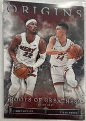 Jimmy Butler, Tyler Herro #12 Basketball Cards 2022 Panini Origins Roots Of Greatness Prices