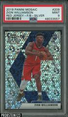 Zion Williamson [Red Jersey Fast Break Silver] Basketball Cards 2019 Panini Mosaic Prices