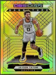 Jayson Tatum [Yellow Flood] Basketball Cards 2021 Panini Obsidian Magnitude Prices