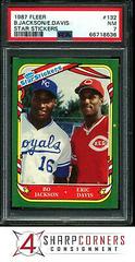 B.Jackson, E.Davis #132 Baseball Cards 1987 Fleer Star Stickers Prices