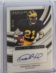 Desmond Howard #GS-DHO Football Cards 2022 Panini Immaculate Collegiate All Time Greats Signatures Prices