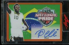 Pele [Prismatic Orange] Soccer Cards 2022 Leaf Metal National Pride Autographs Prices