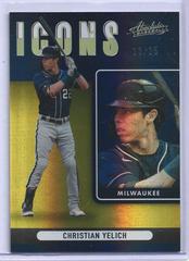 Christian Yelich [Spectrum Gold] #I-10 Baseball Cards 2022 Panini Absolute Icons Prices