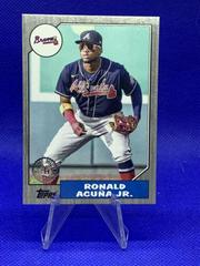 Ronald Acuna Jr. [Black] #87TBU-11 Baseball Cards 2022 Topps Update 1987 Prices