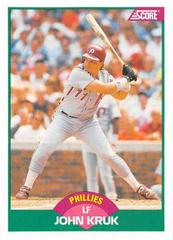 John Kruk #70T Baseball Cards 1989 Score Traded Prices