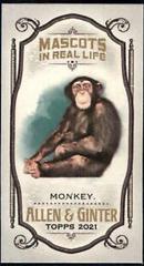 Monkey #MMI-12 Baseball Cards 2021 Topps Allen & Ginter Mascots IRL Minis Prices