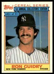 Ron Guidry Baseball Cards 1984 Topps Cereal Series Prices