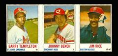 Garry Templeton, Jim Rice, Johnny Bench [Hand Cut Panel] Baseball Cards 1978 Hostess Prices