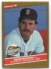 Wade Boggs [Highlights In White] Baseball Cards 1986 Donruss Highlights Prices