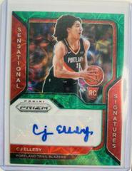 CJ Elleby [Choice Green Prizm] Basketball Cards 2020 Panini Prizm Rookie Signatures Prices