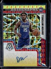 Davion Mitchell [Gold] #RAM-DVM Basketball Cards 2021 Panini Mosaic Rookie Autographs Prices