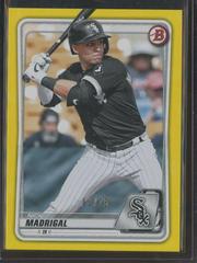 Nick Madrigal [Yellow] #BP-101 Baseball Cards 2020 Bowman Paper Prospects Prices