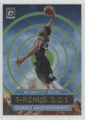 Giannis Antetokounmpo [Lime Green] #8 Basketball Cards 2019 Panini Donruss Optic T-Minus 3,2,1 Prices