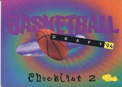 Checklist 2 Basketball Cards 1994 Classic Draft Picks Prices