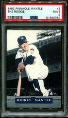 The Rookie #7 Baseball Cards 1992 Pinnacle Mickey Mantle Prices