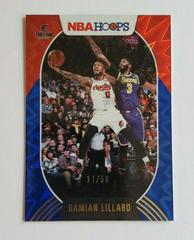 Damian Lillard [Blue Explosion] #101 Basketball Cards 2020 Panini Hoops Prices