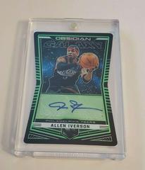Allen Iverson [Green] #GA-AIV Basketball Cards 2018 Panini Obsidian Galaxy Autographs Prices
