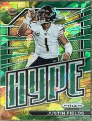 Justin Fields [Green Ice] #H-5 Football Cards 2022 Panini Prizm Hype Prices