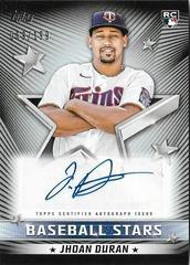 Jhoan Duran [Black] Baseball Cards 2022 Topps Update Stars Autographs Prices