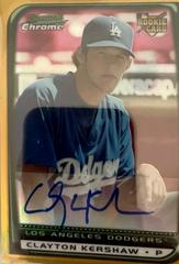 Clayton Kershaw [Gold Refractor Autograph] Baseball Cards 2008 Bowman Chrome Draft Prices