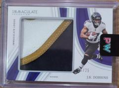 J.K. Dobbins #39 Football Cards 2023 Panini Immaculate Patch Prices